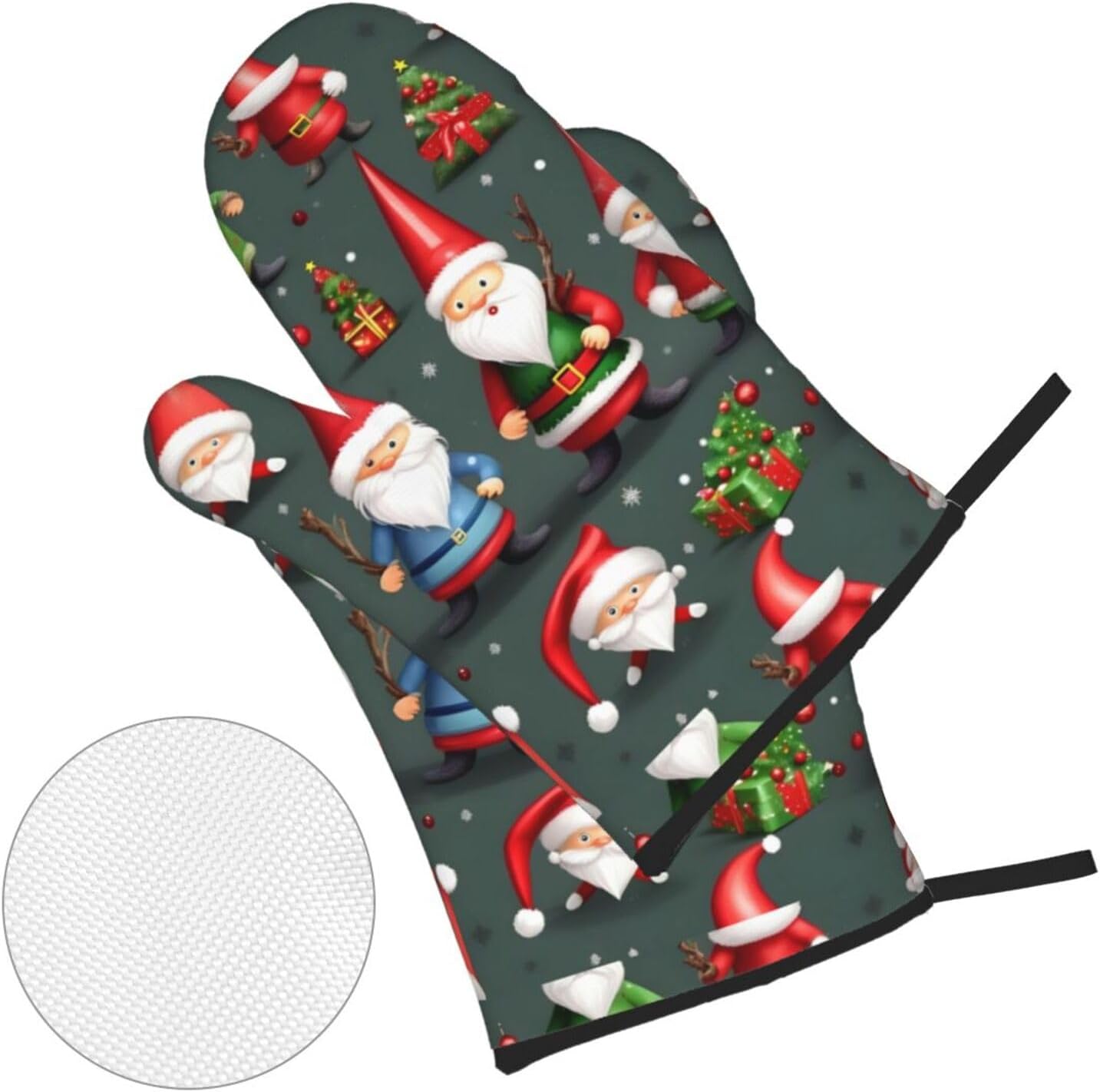 Xmas Funny Gnomes Kitchen baking four piece set, fit for cooking and baking, oven, microwave, and outdoor barbecue