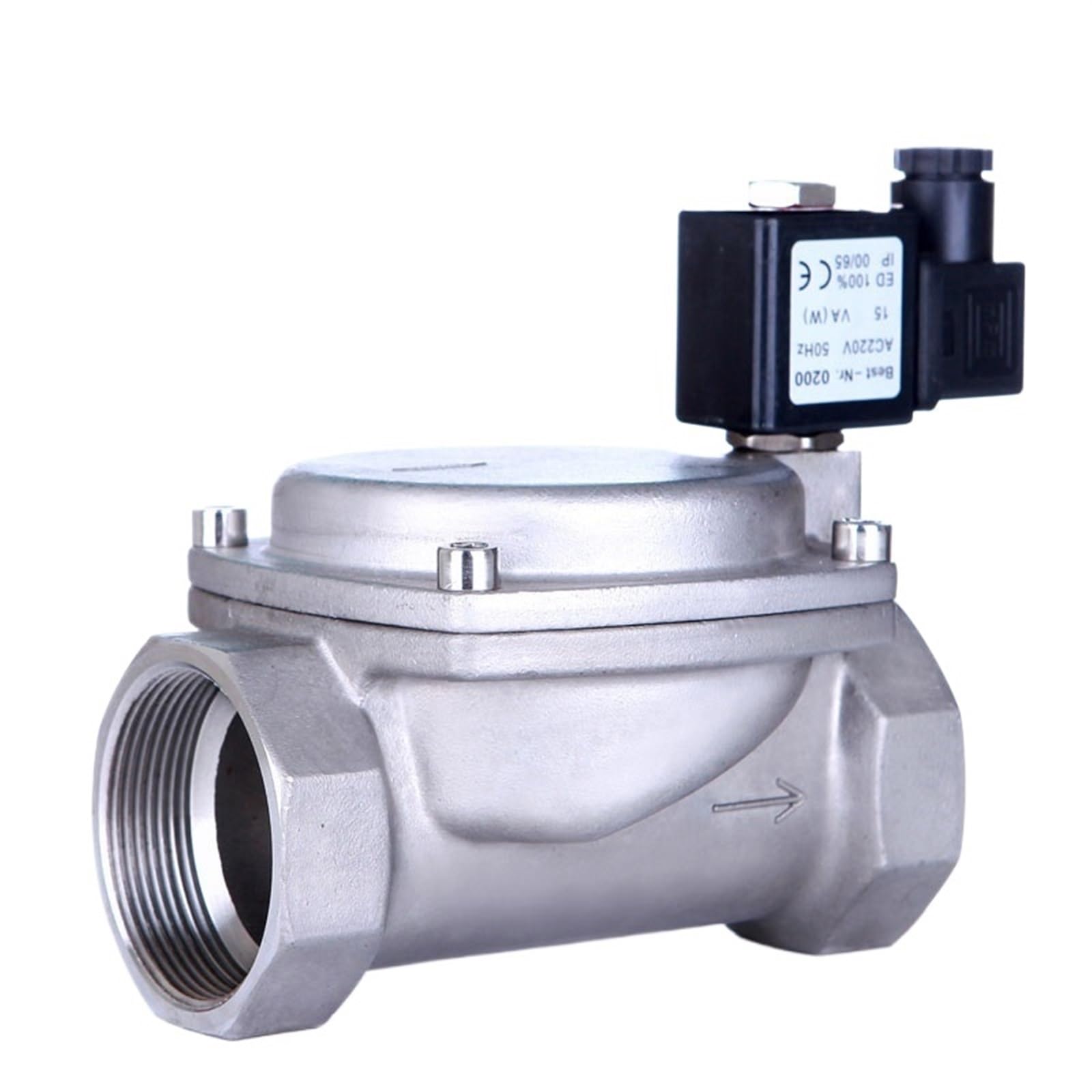 Válvula solenoide DN50 de acero inoxidable 304 normalmente cerrada de 2 pulgadas 110V 0927700