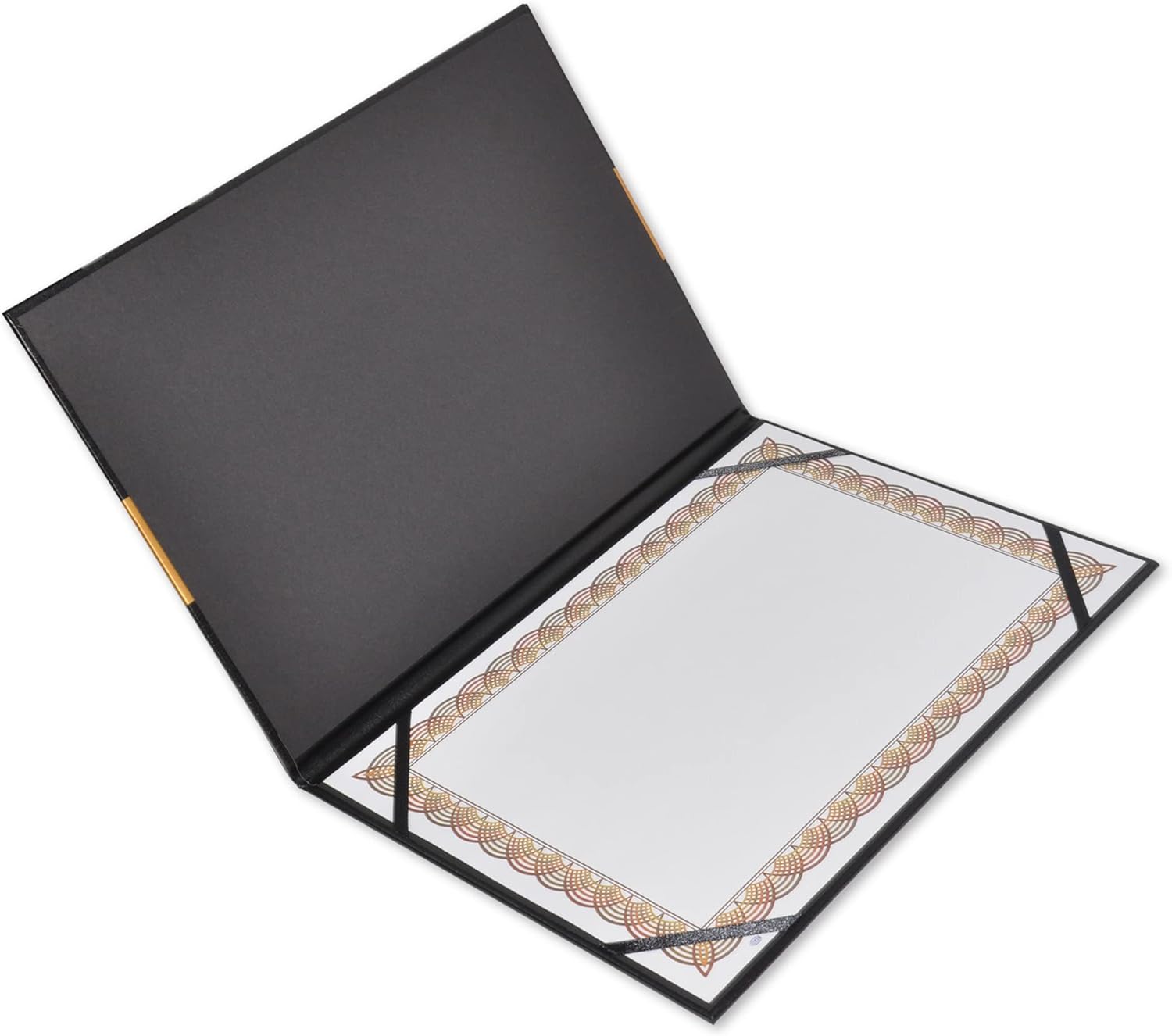 FIS® Certificate Folder,A4 Size With Certificate, Black & Gold ...