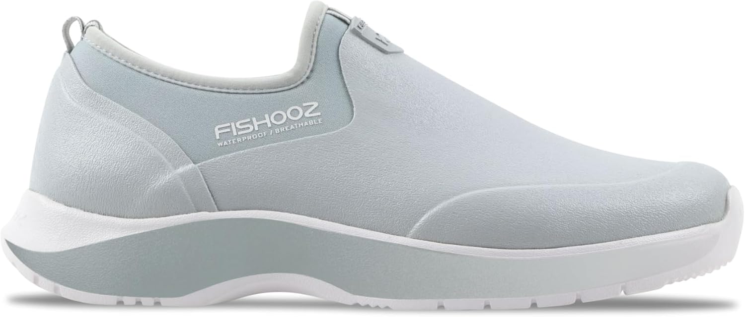 FISHOOZ Men's DryRun Fishing Shoe Waterproof, Storm-Proof Rubber Shell, Breathable, Deck Shoe, Boat Shoe