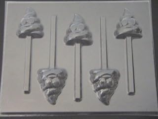 Swirl Poop Ice Cream Emoji Chocolate Candy Lollipop Mold'