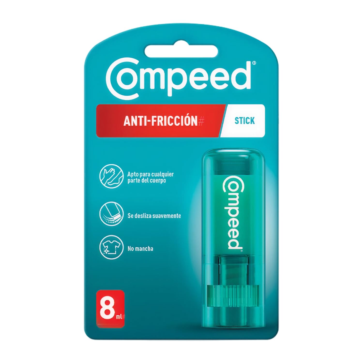 COMPEED Stick anti-fricção, tratamento de pés fricção e bolhas, barra de 8 ml