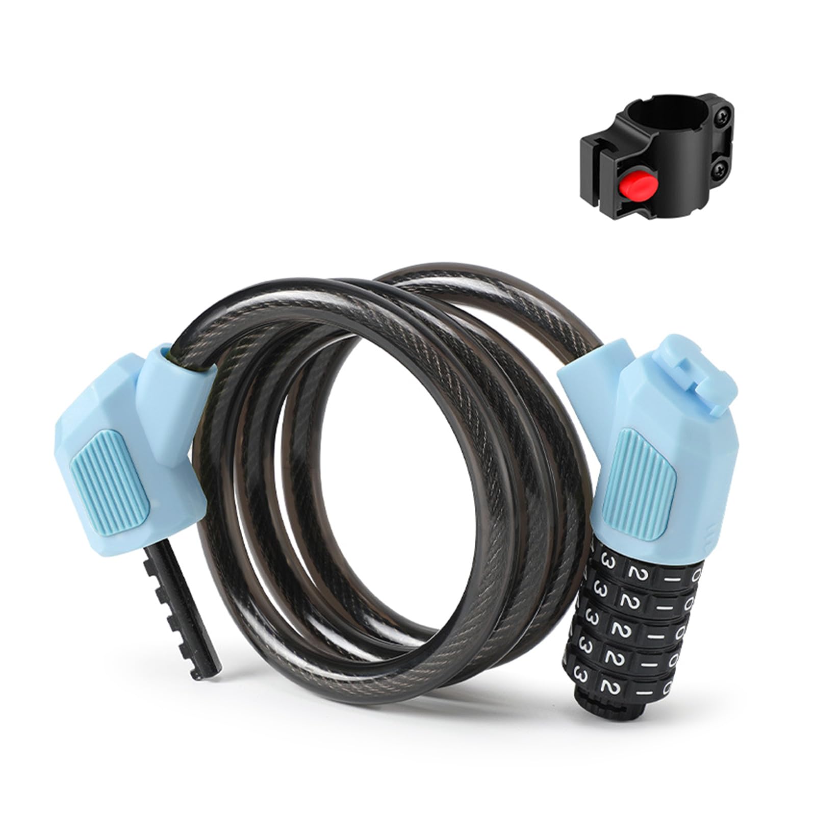 Tsophreniq Cable 5Digits Resettable Combination Cable, Bike Code Small Security Bike for Mountain Bicycles Bicycles Code