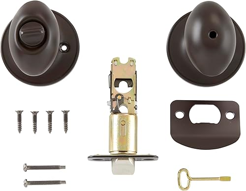 Delaney Hardware Carlyle - Pomo de puerta de privacidad para puertas izquierdasmanuales, bronce aceitado