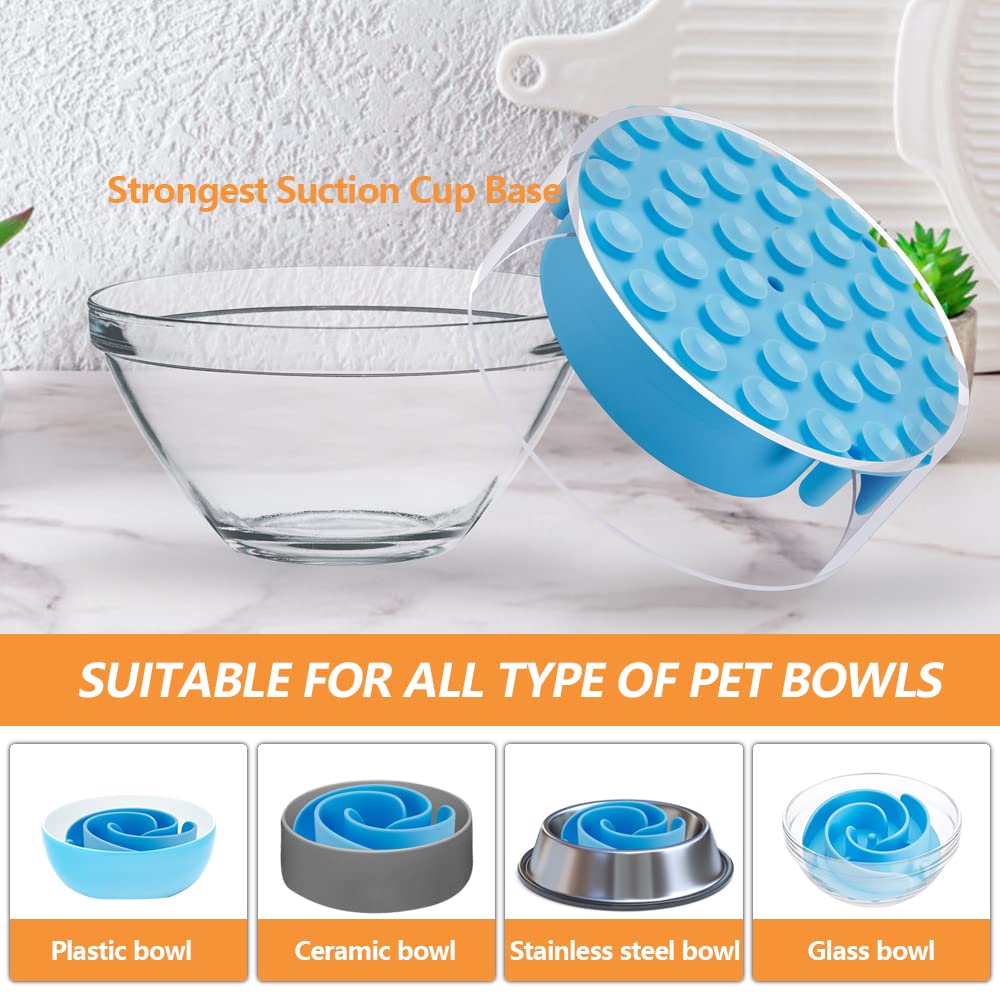 Cuencos de alimentación Lenta para Perros, Cuenco de Silicona Suave para Comida Lenta para Perros pequeños, medianos y Grandes, Compatible con Cuencos Regulares y elevados para Perros