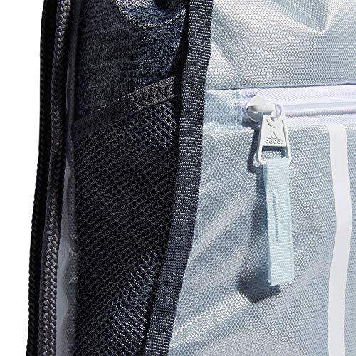 Image of adidas Alliance 2 Sackpack, Halo Blue /Jersey Onix /White /Onix, One Size