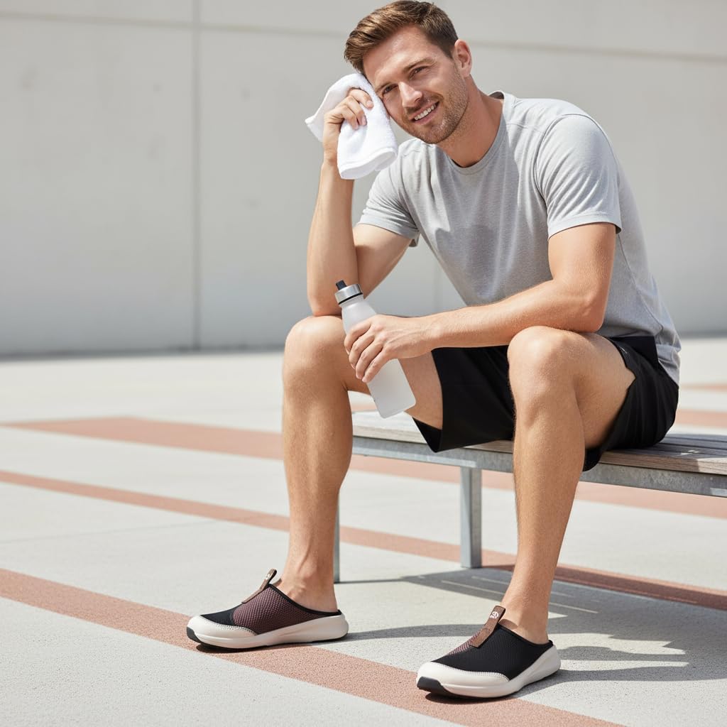 Men's Recovery Wide Toe Box Slippers - Zero Drop Lightweight Sport Lightweight Stability Clogs - Image 2