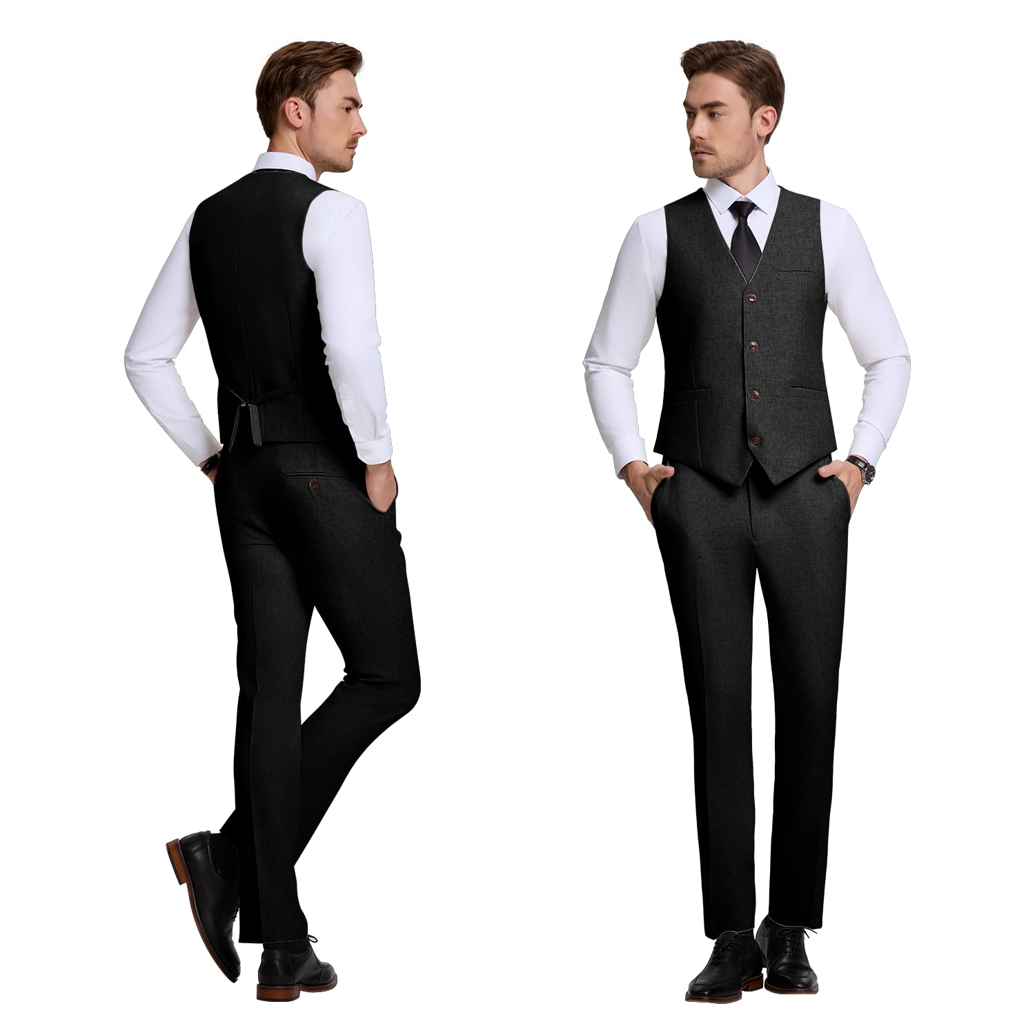 Leinenanzug für Herren, lässig, schmale Passform, Vintage-Anzüge, Trauzeugen, Anzüge, Hochzeit, Sommer, Strand, Blazer, Weste, Hose