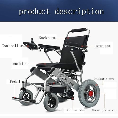 Miniatura 2 de NEOCHY Silla de ruedas portátil de moda silla de ruedas plegable silla de ruedas de viaje ultraligera móvil inteligente batería de iones de litio de