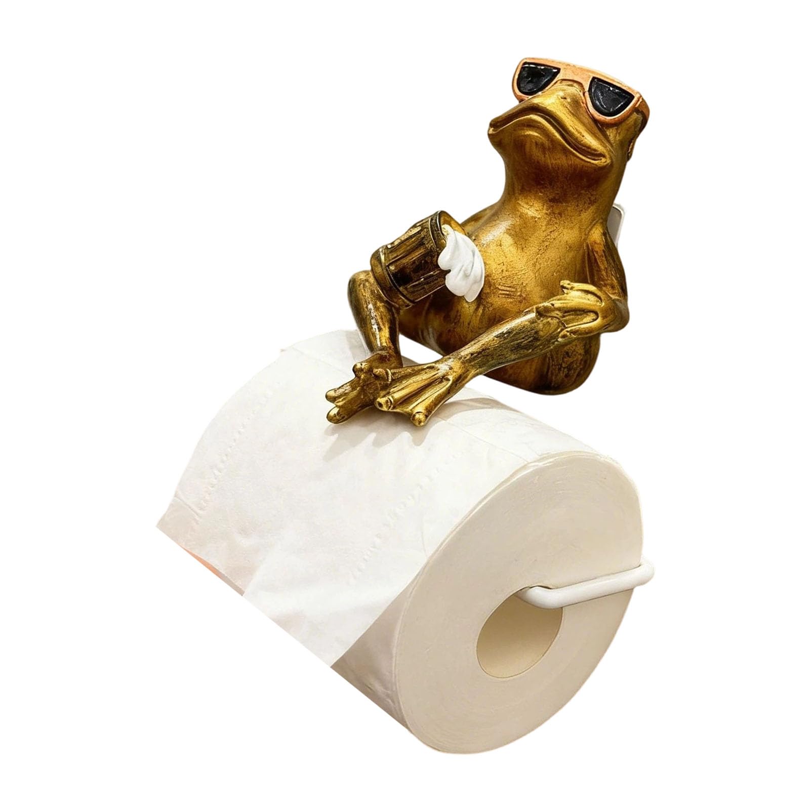 Qusinfc Resin Frogs Tissue Box Cover Napkin Dispenser Housewarming Birthday Christmas Party Decoration Animal Molded Tissue Dispenser