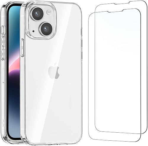 Coque pour iPhone 14 avec Verre Trempé Vitre Protection Éc NEW'C