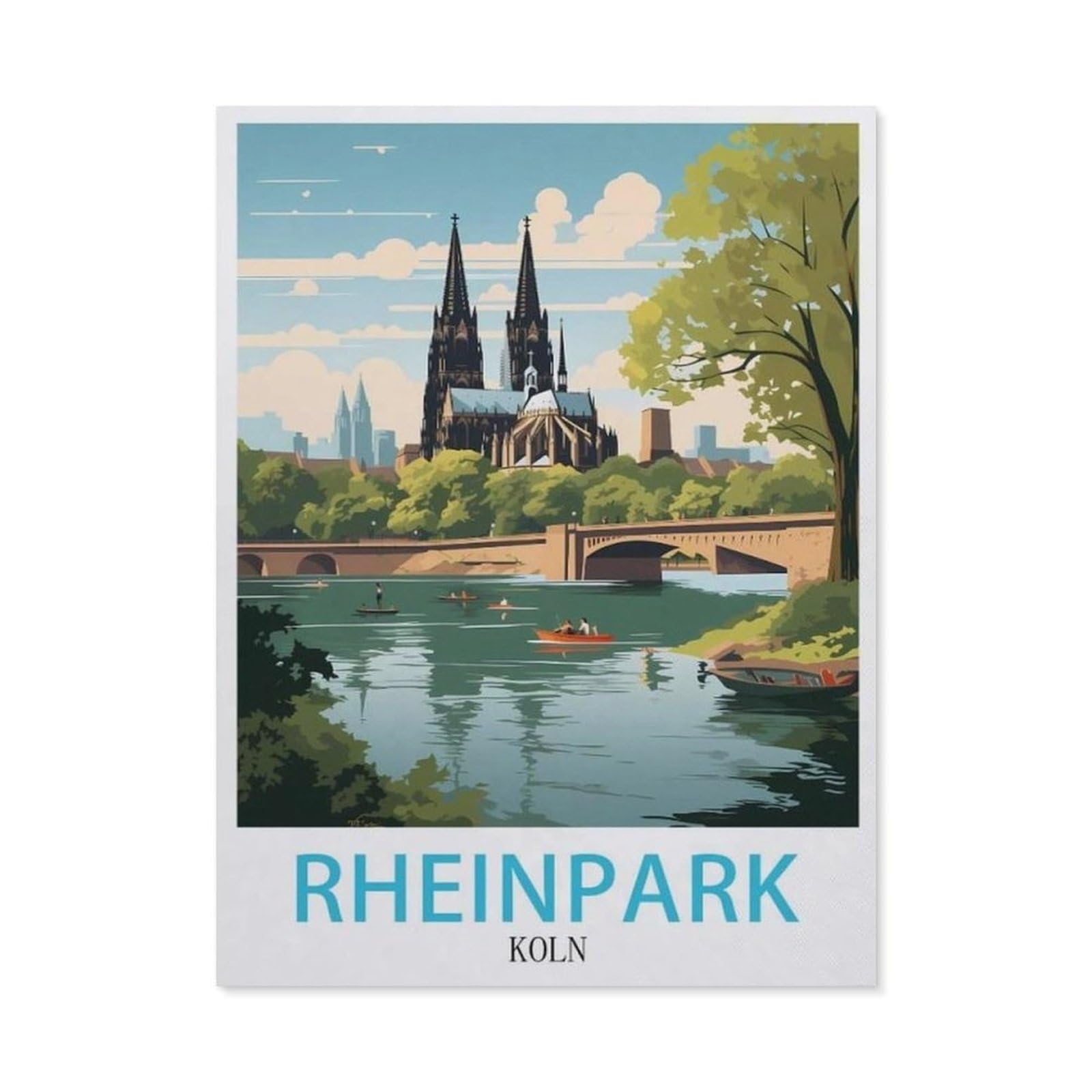 paper Jigsaw 1000 Piece,Rheinpark Cologne,Educational Toys For Adult Birthday Gift(50x70cm)-AX17 — image 1