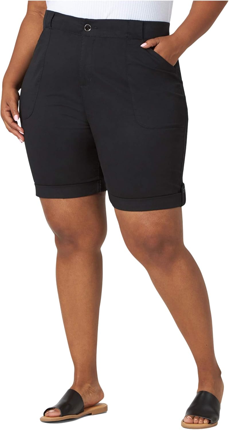 Lee Women's Plus Size Flex-to-go Relaxed Fit Utility Bermuda Short | Amazon.com