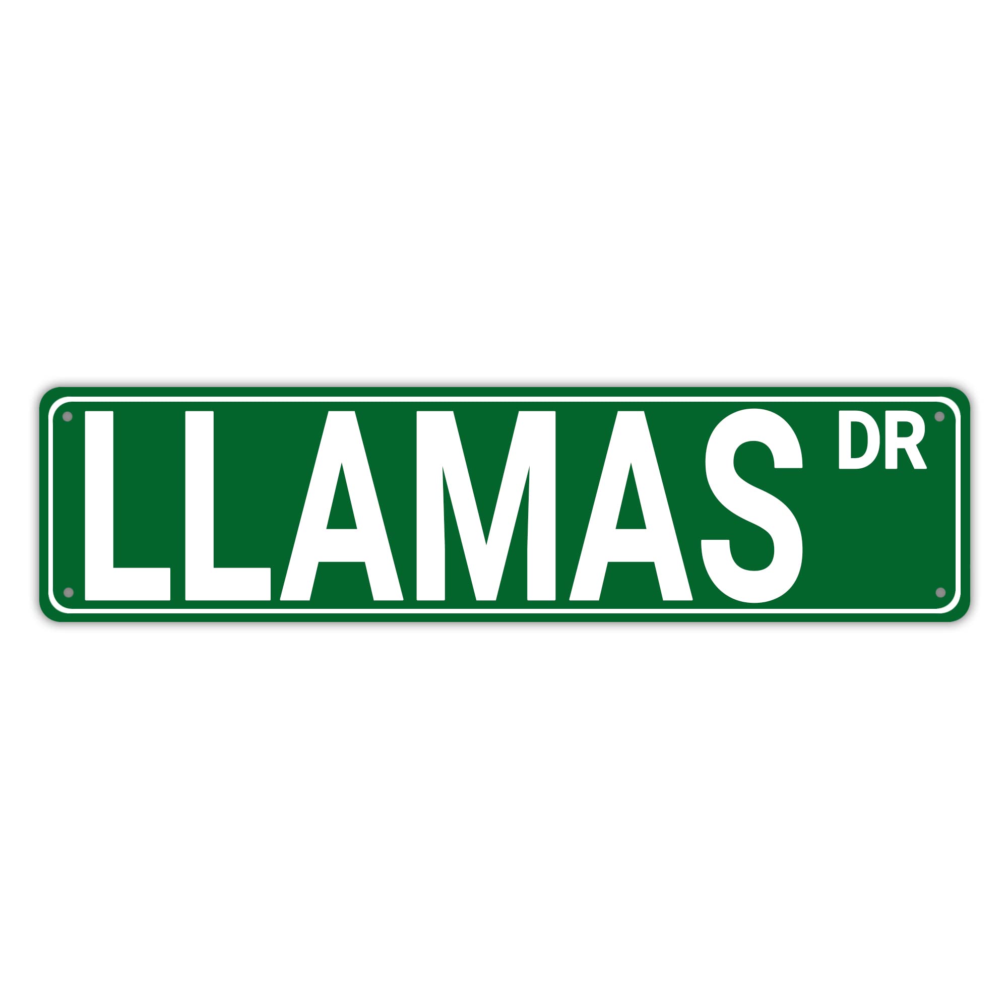 Llamas Dr Retro Tin Signs Aluminum Art Plaque Gift Outdoor Home Kitchen Garden Wall UV-Resistant Decor 4x16 Inch