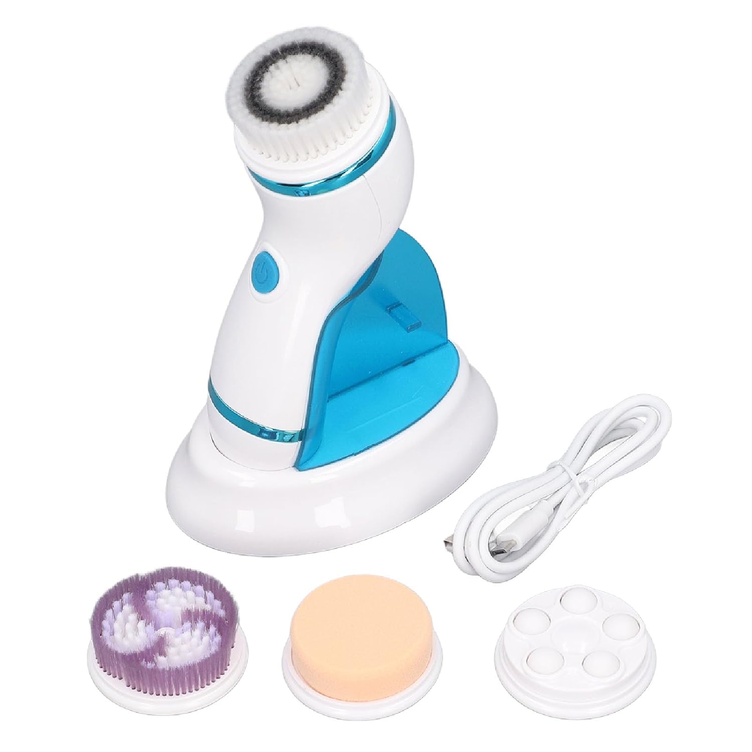 Escova de limpeza facial elétrica, escova de limpeza facial 4 em 1, massagem vibratória de 2 velocidades com 3 cabeças intercambiáveis para uso em viagens (azul) em promoção! Veja a oferta e mais achadinhos de Face 6 Hoje é o melhor dia para comprar Escova de limpeza facial elétrica, escova de limpeza facial 4 em 1, massagem vibratória de 2 velocidades com 3 cabeças intercambiáveis para uso em viagens (azul) com aquele preço maroto! Promoção! Aproveite a oferta! 6