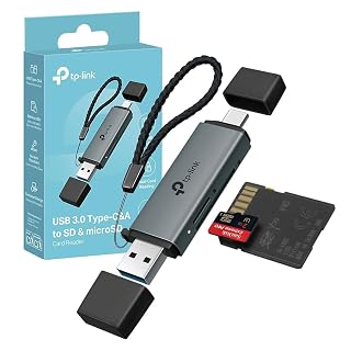 TP-Link UA430D Lettore di Schede SD, USB 3.0 Type C&A, Supporta SD/SDHC/SDXC/mircoSD/microSDHC/microSDXC, UHS-I, Compatibile con Phone(iOS/Android), Tablet, Laptop e Desktop (Linux/Mac/Windows/Chrome) - Amazon product rated Grade A