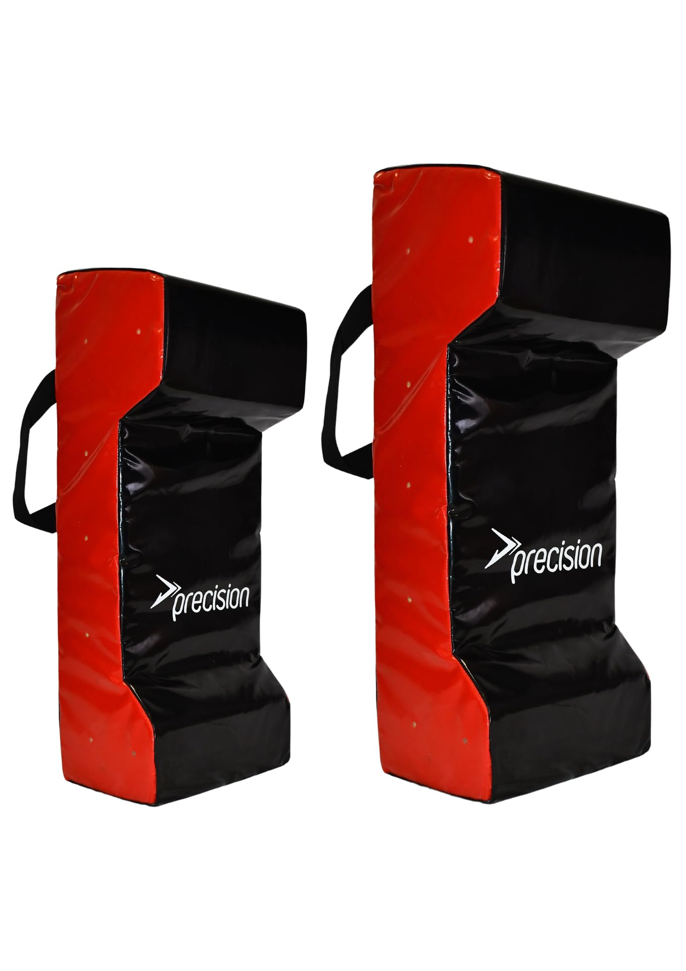 Precision Training Double Wedge Rugby Hit Shield, Durable Contact Tackle Pad, High-Density Foam, Water-Resistant PVC, Black, 90 cm