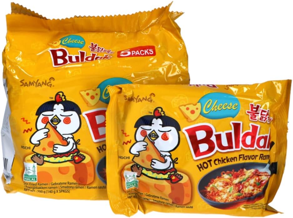 Cheese Flavor Buldak Ramen Pack of 5