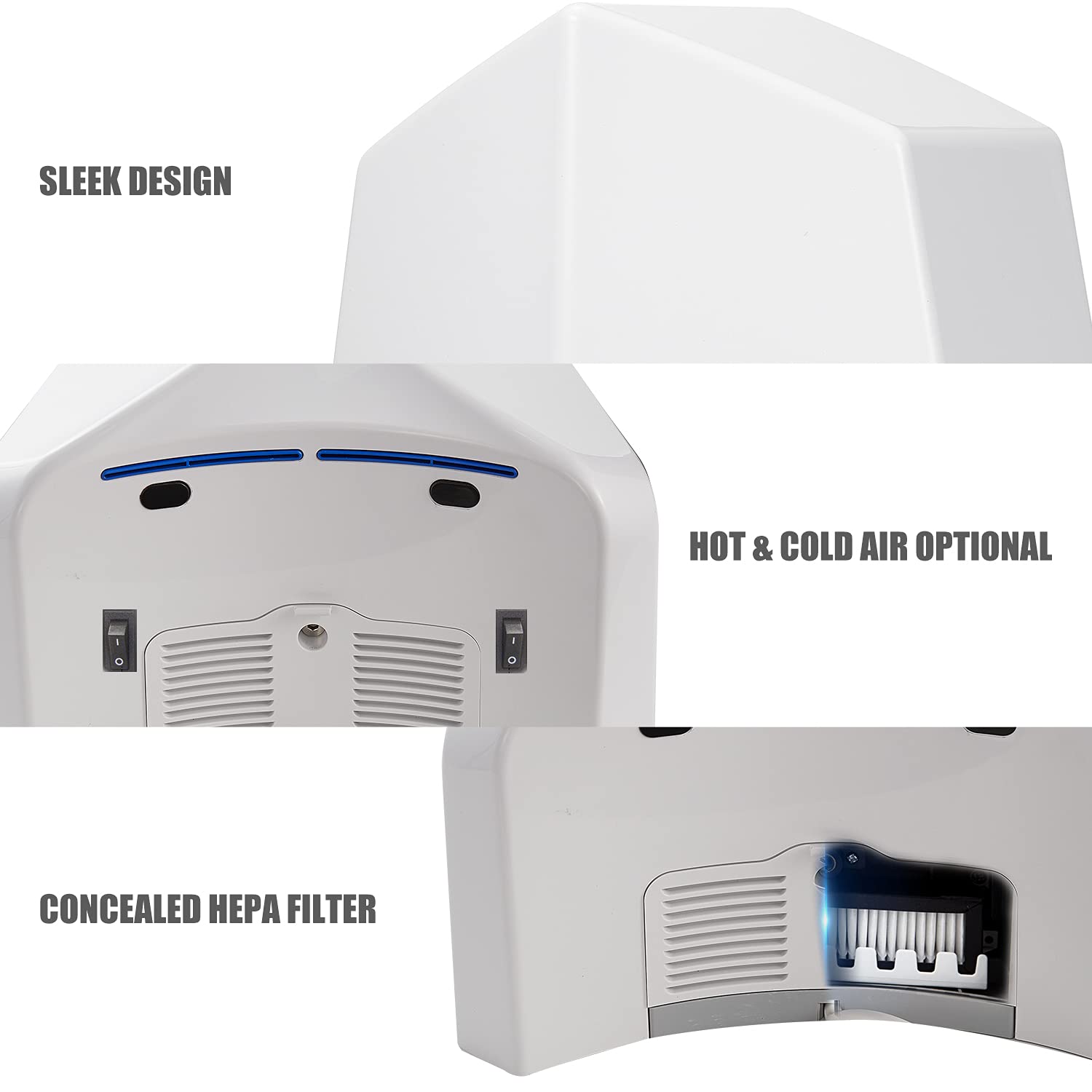 Buy Plussen Hand Dryer with HEPA Filter, Commercial Electric Hand Dryer