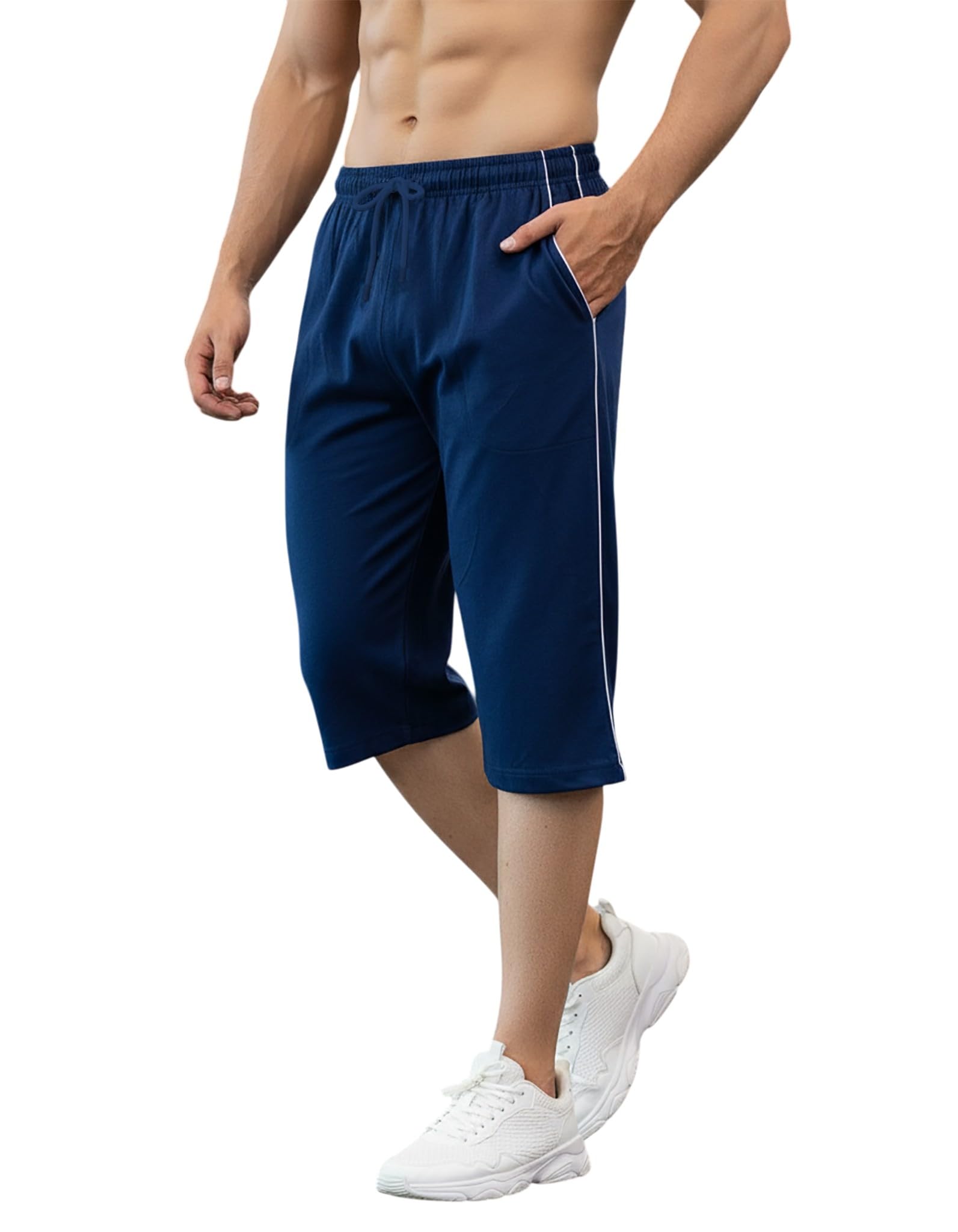 FEEL TRACK Men's Regular Fit Three Fourth Capri-image-33