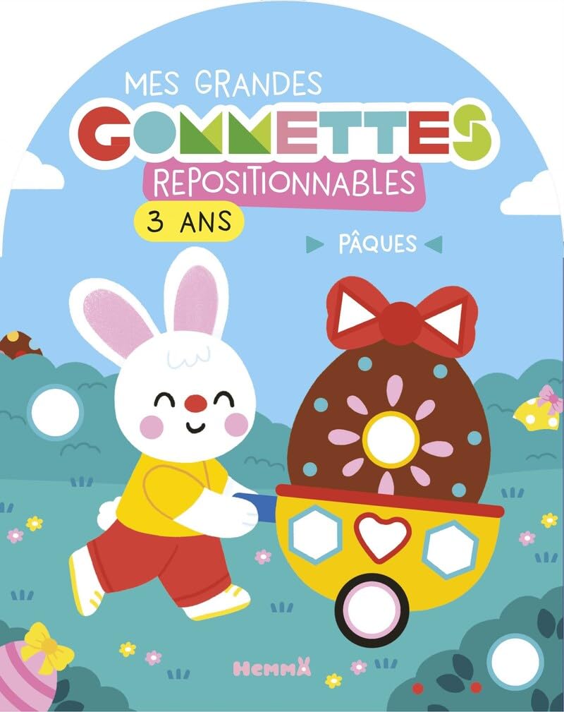 Mes grandes gommettes - Pâques - livre de gommettes repositionnables - 3 ans - livre activités - gommettes