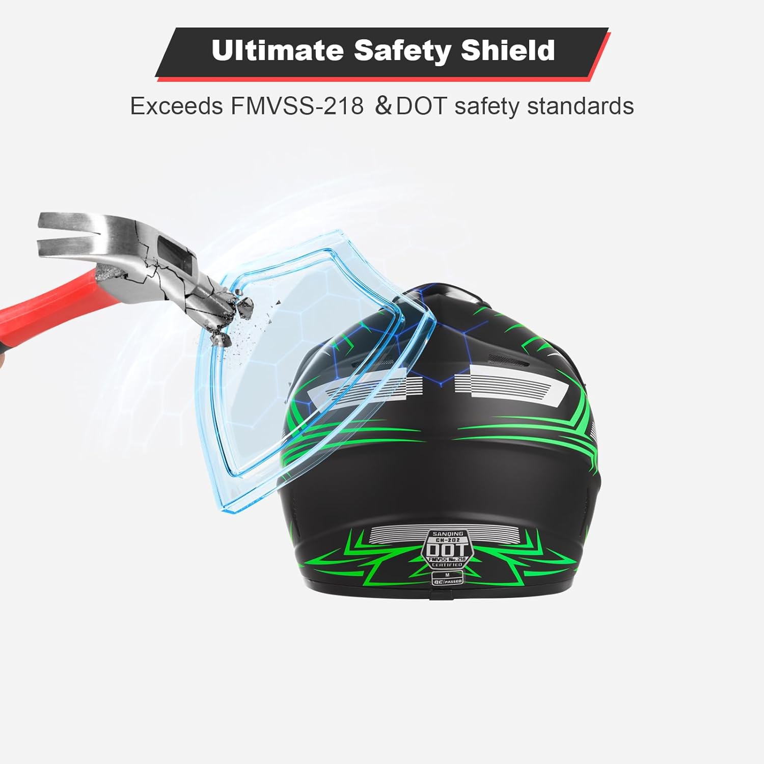 Youth Motocross Helmet for Kids - DOT Approved Full Face Off-Road Mountain Bike ATV Dirt Bike Safety Gear With Goggles, Gloves, and Mask