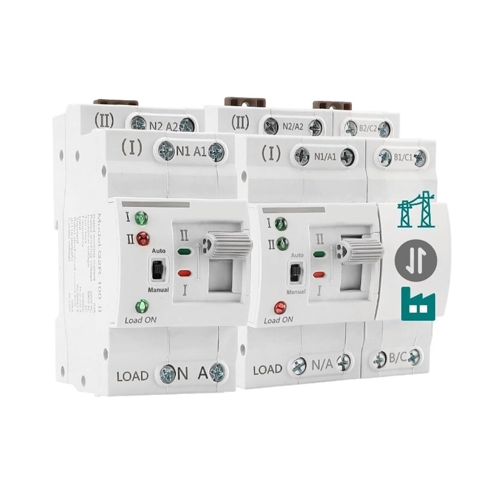 Commutateur de transfert automatique à double puis G2R Din Rail 2P 4P ATS double puissance commutateur de transfert automatique commutateurs électriques alimentation ininterrompue 25A 40 63A ( Size :