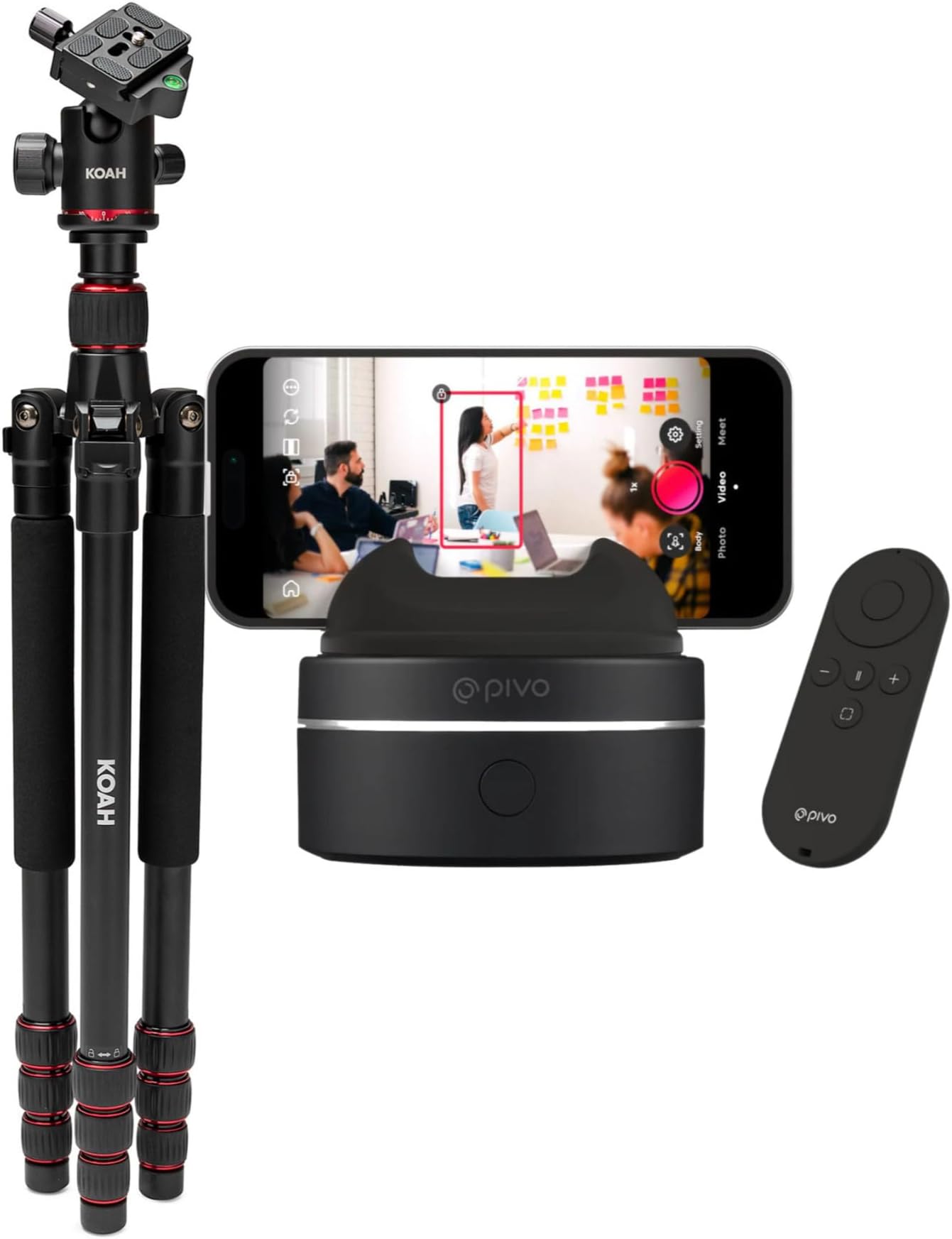 Pivo Max 360 Smart Video Tracker with 5' Camera Tripod Camera System