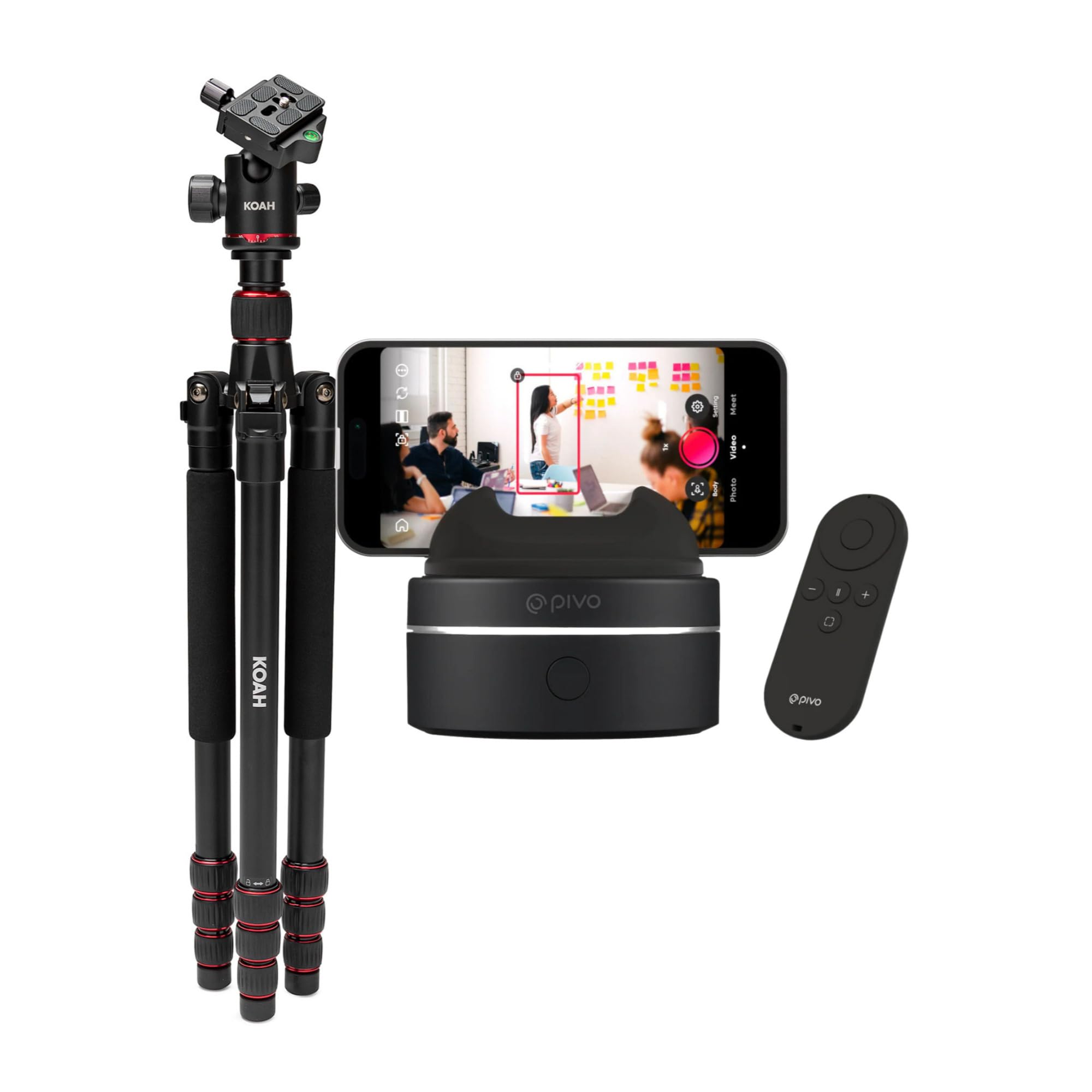 Pivo Max 360 Smart Video Tracker with 5' Camera Tripod Camera System