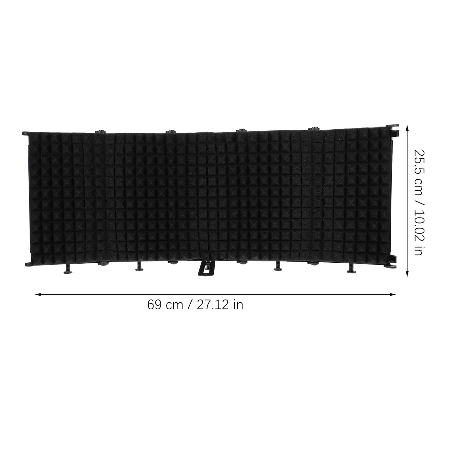 Protector Micrófono Acústico Plegable Abs EVA Pantalla Aislamiento Sonido para Grabación Estudio Cabina Grabación Portátil Compatible con Soporte y Mesa