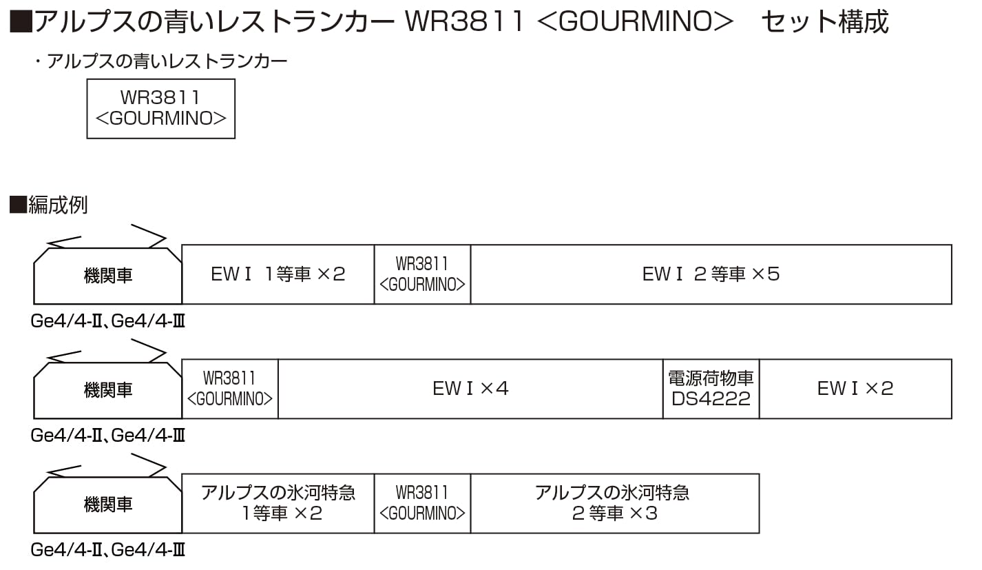 Kato 5280 RhB Gourmino Restaurant Car WR3811 N Gauge
