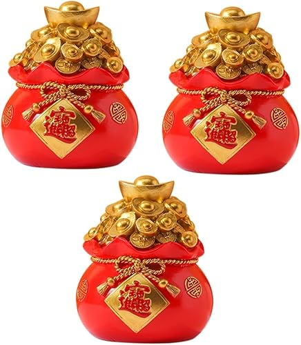 Abaodam 3 piezas de figura adorable del tesoro de escritorio, contenedor Shui, olla de juguete y regalos de dibujos animados, tarro de ahorro de