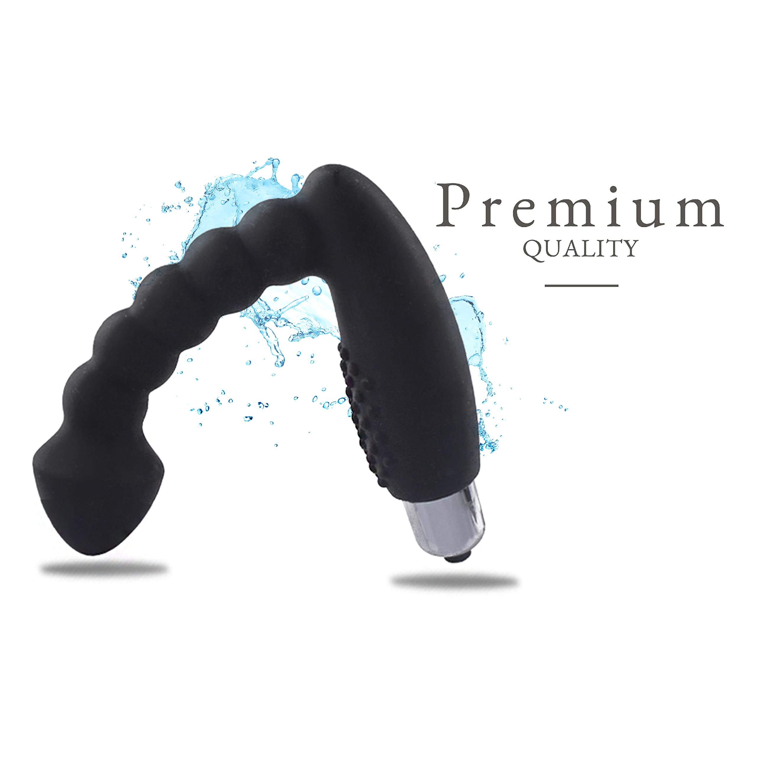 Vibratore prostatico FOPS nero in silicone – Vibratore anale con forte stimolazione prostatica per uomini profondità di inserimento 10 cm | Plug anale prostatico A11-9