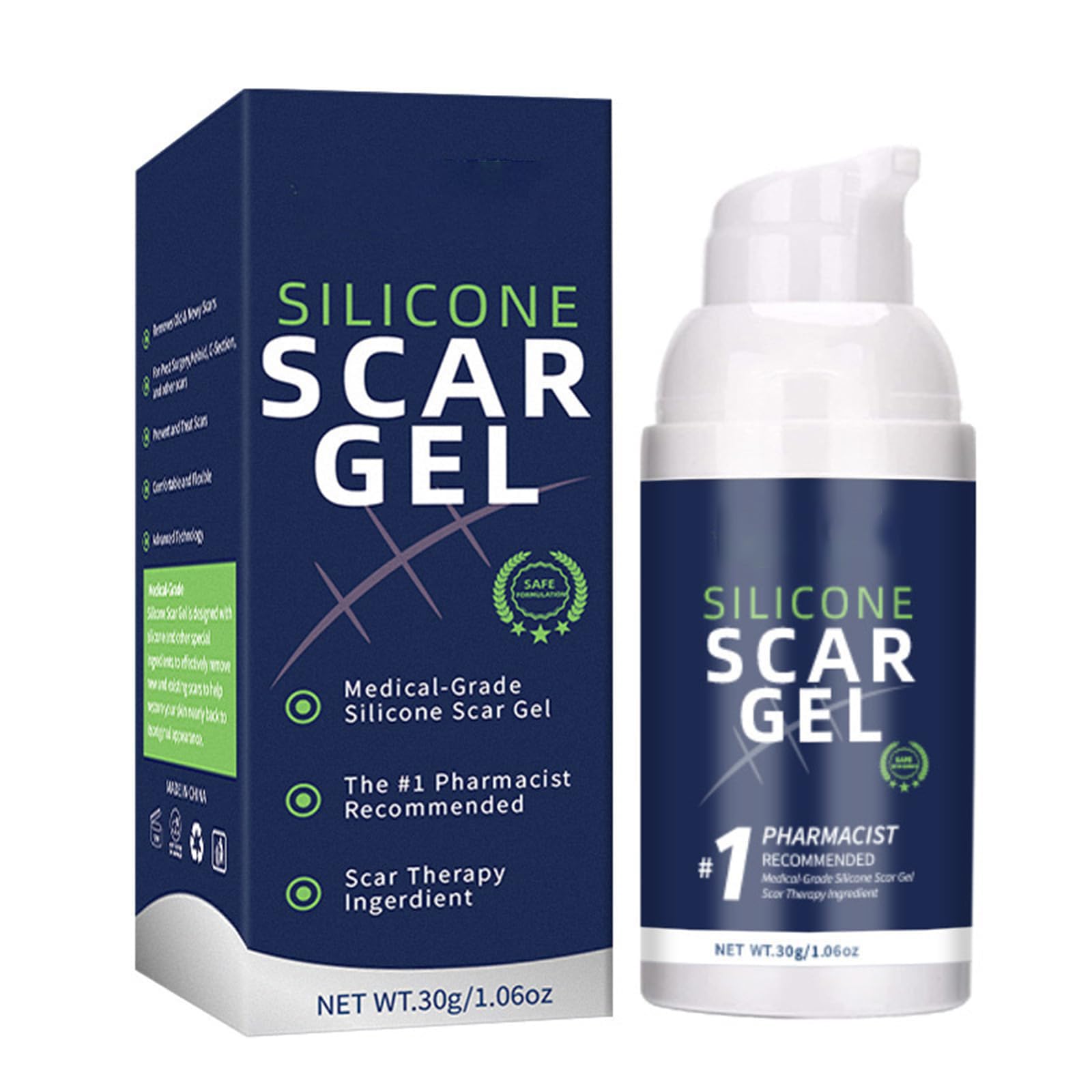 NALACAL 100% Silicone Scar Gel, Scar Cream, Advanced Scar Gel for Surgical Scars, Face, Body, Leg, Burns, C-Section, Stretch Marks, Keloids,Scar Remove for Old & New Scars, Scar Removal for Women Men