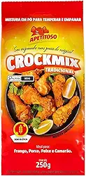 Apetitoso Crockmix Tradicional, Farinha para Empanar Sem Glúten, Para Frango, Porco, Peixe e Camarão, 250g