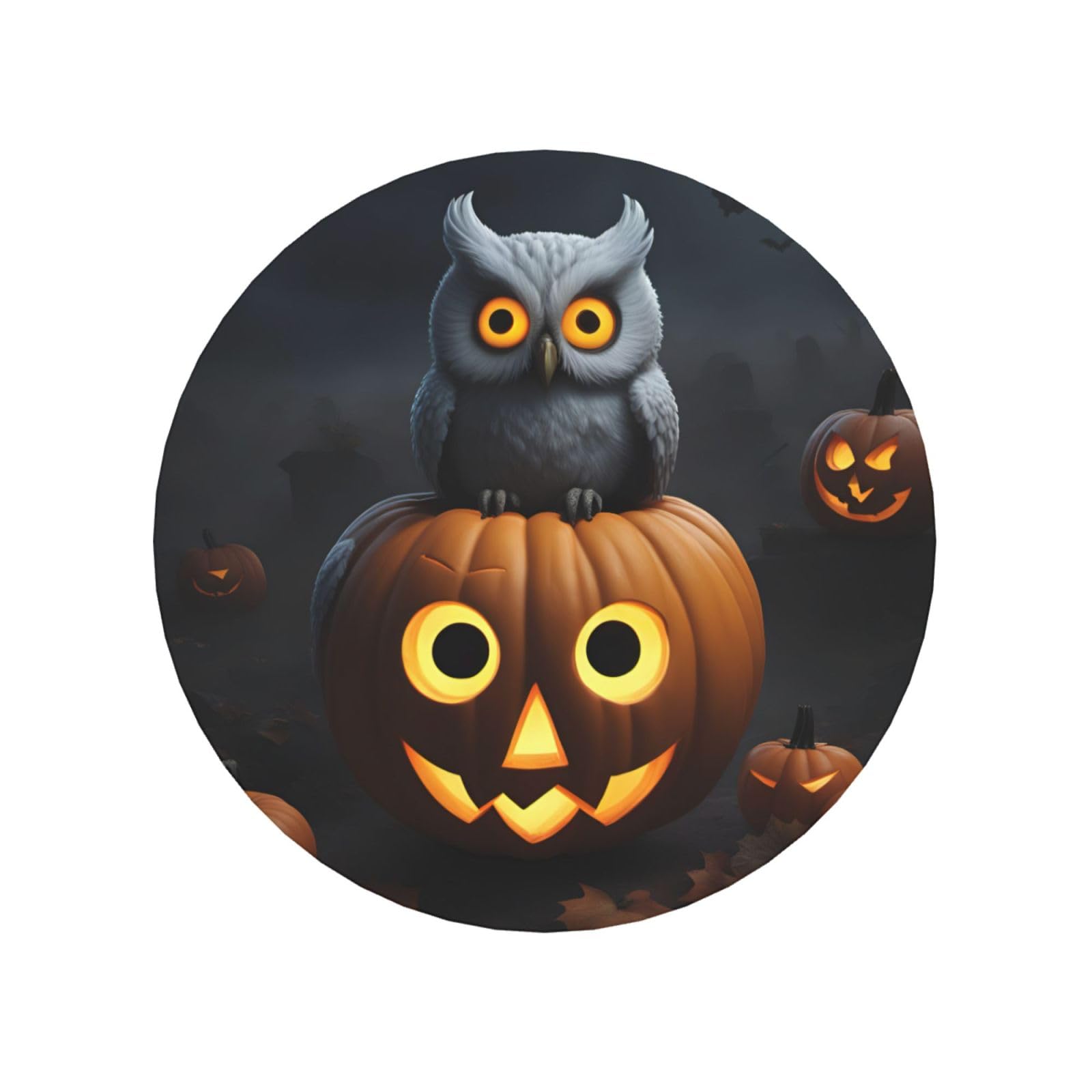 Halloween Owl Ghost Pumpkin 1 Print Refrigerator Magnet,Magnets For Refrigerator Decoration, Kitchen, Office, Wall