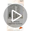 Image of BFAM Kids Blackout Curtains 6 feet Set of 1 - 100% Room Darkening, Thermal Insulated, Noise Reducing, Cute Animal & Rainbow Prints, Eyelet Curtains for Playroom, Bedroom & Nursery,Pack of 1 Curtain