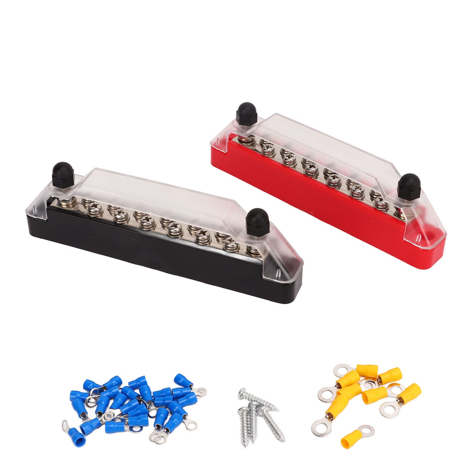 Bloc De Distribution D Alimentation 14 Voies Tension 300 V AC 48 V DC Courant 150 A Haute Conductivite en Laiton pour Systemes Electriques Camping Car Yacht Bateau