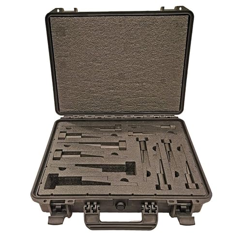 Flange Alignment Pin Kit, Includes FT02, FT03, FT04, FT06, FT08 Pins with Case, Insert and Rotate for Quick Flange Bolt Hole Alignment, Faster and Easier Drift Pin, Bullpin Tool Alternative