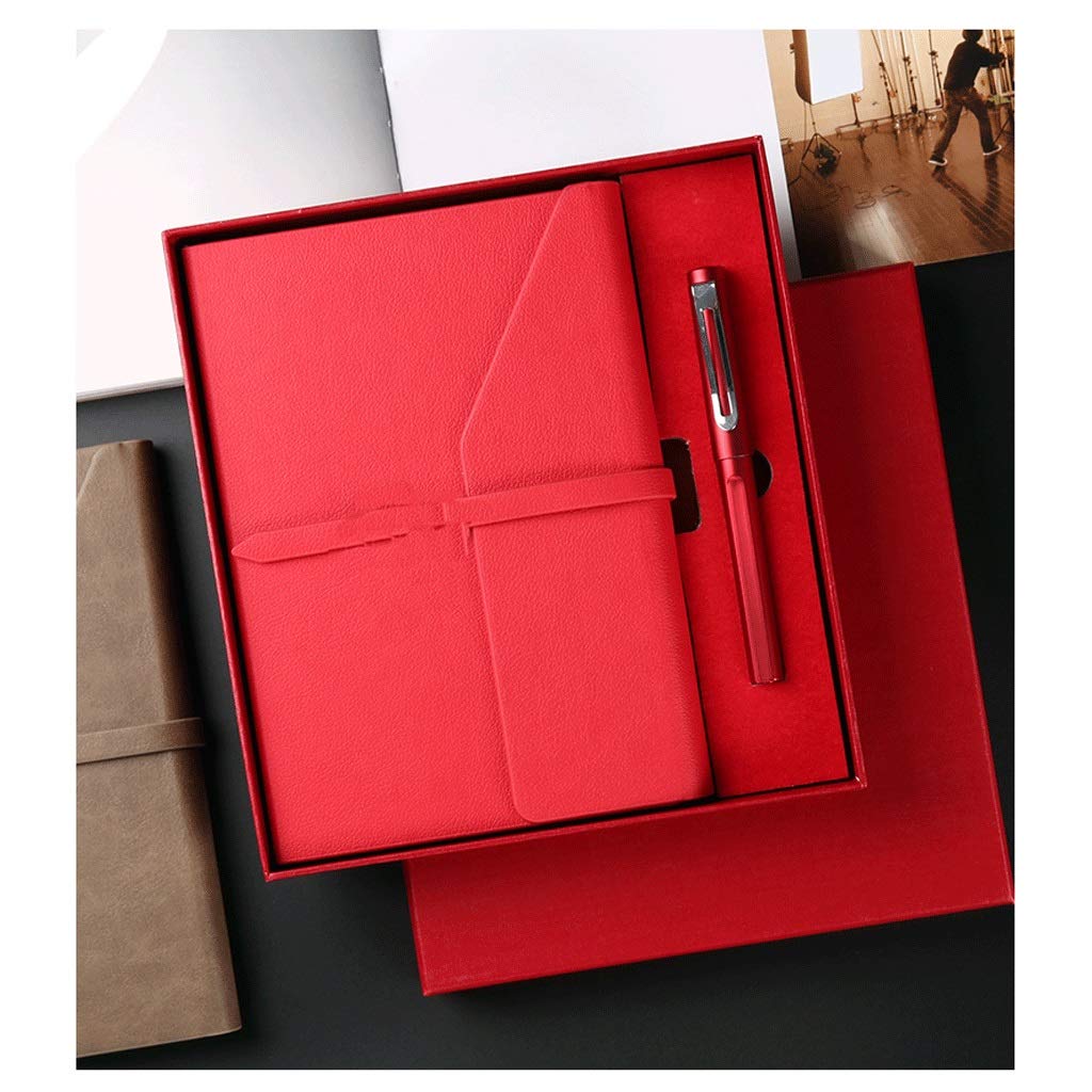 Cuadernos de diario Mayor clásico Hardcover 5,7 x 8 .2inches, 120 gsm grueso de papel for diario forrado Home Office Business School Blocs A5 papel grueso papel grueso premium (Color : Red)