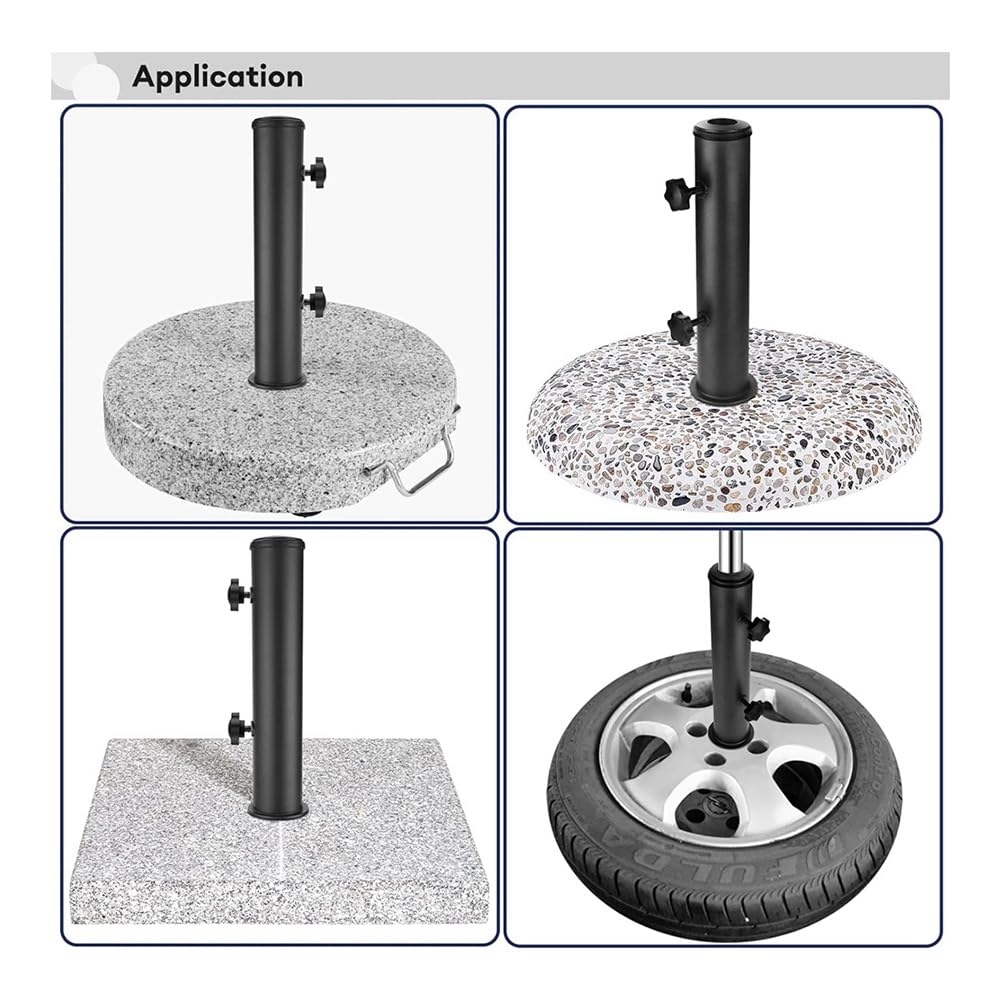 Base per ombrellone da esterno resistente, supporto in pietra per palo per ombrellone da patio, portaombrelli da tavolo, portaombrelli fai da te per giardino e terrazza