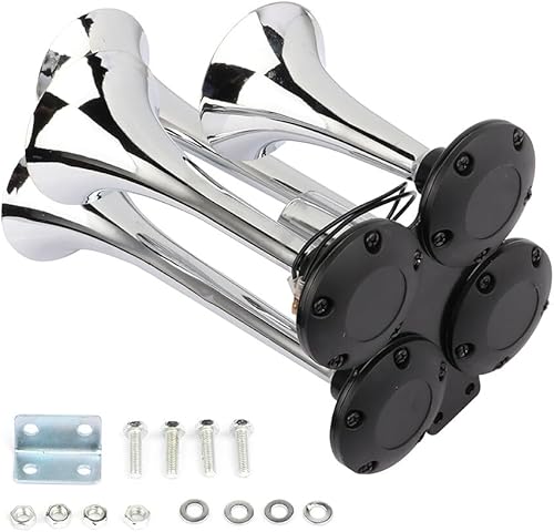 Miniatura 8 de Bocina de tren eléctrica 150dB 4 trompeta tren eléctrico Camión Bocina de aire del coche Bocina de aire 12V para camiones, motocicleta, camioneta,