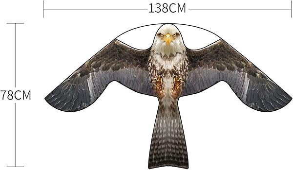 espantapájaros Cometa voladora Cultivos Protector de Aves halcón Cometa voladora para el jardín y la Granja Cometa sólo - 3