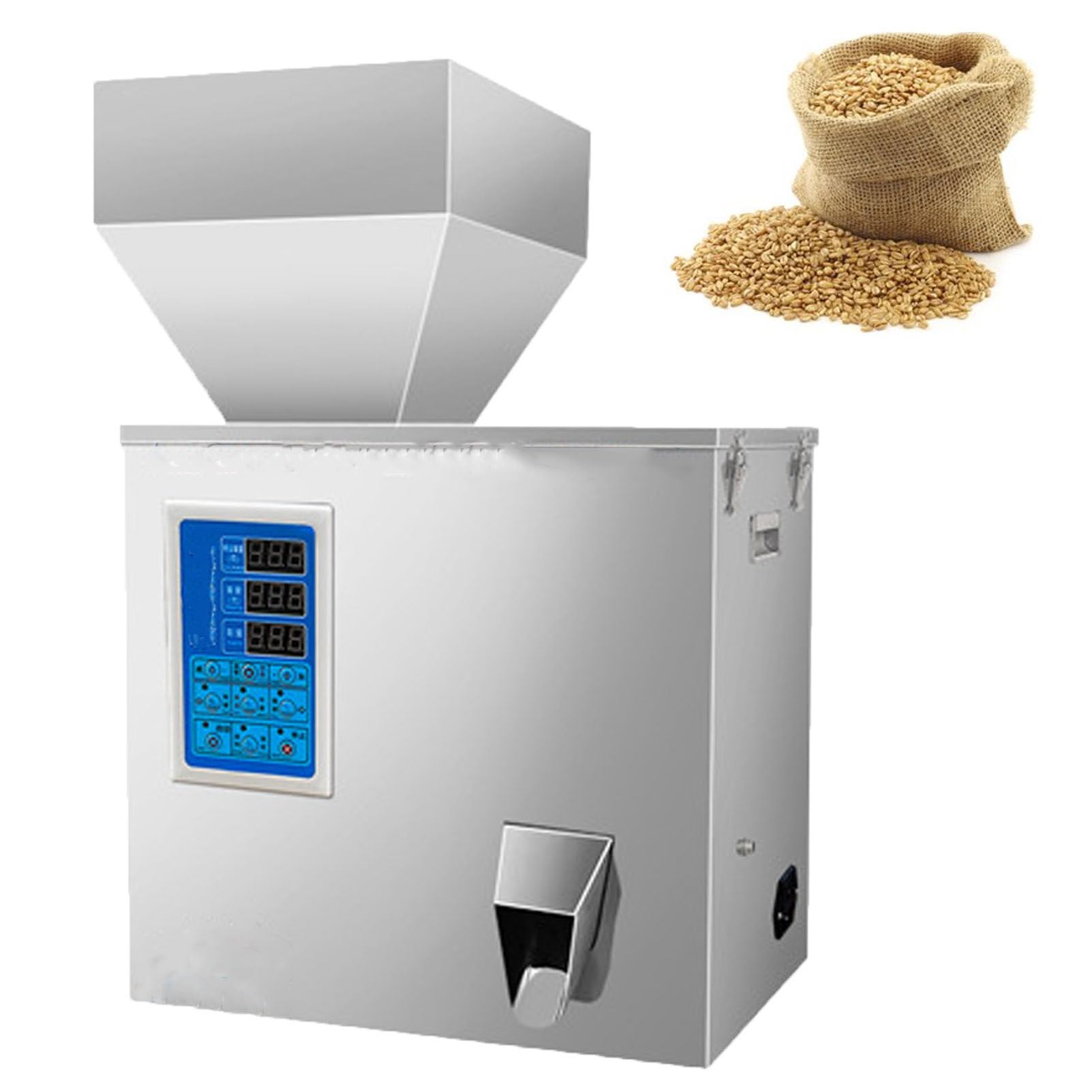 Macchina Riempitrice di Polveri, Pesatura Intelligente Square-500g | Tramoggia Grande in Acciaio Inossidabile, Precisione Di ±0,2G, Dosatore Automatico Con Funzione Di Pesatura per Tè, Cereali