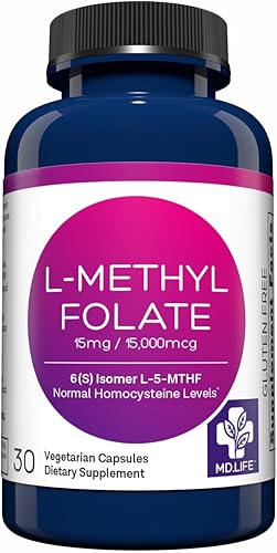 Vista 14 de MD. Life L-metilfolato de 15 mg - Suplemento de folato activo - Suplemento de 5 Mthf diseñado por médicos - L-metilfolato de 15 mg - 90 cápsulas