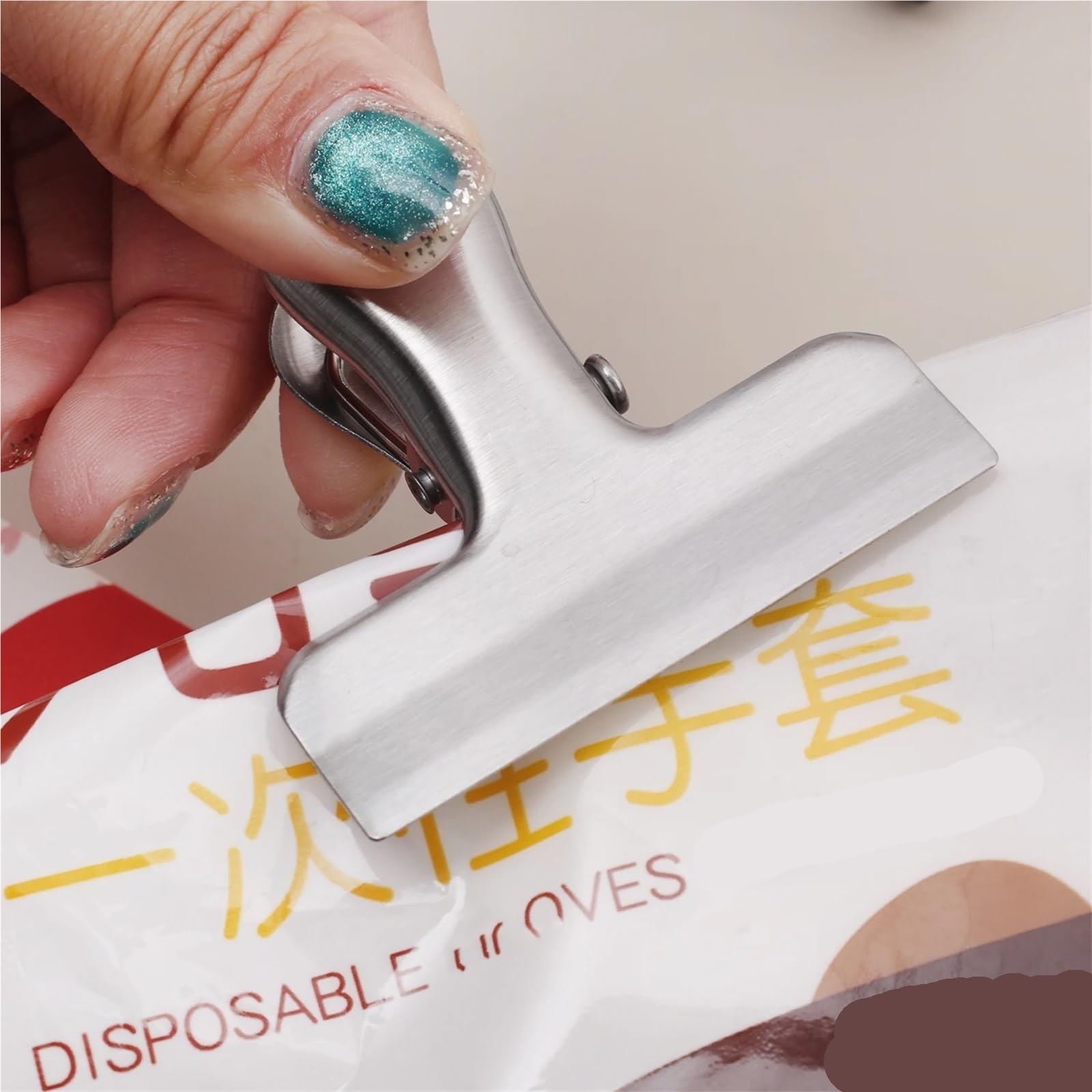 Clip for sac alimentaire en acier inoxydable, 20 pièces pour Sac à Frites