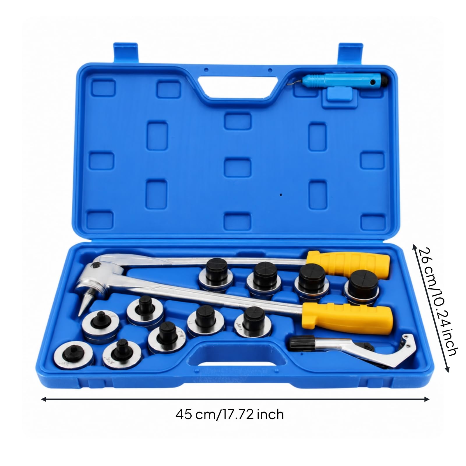 kowaku Kit d’évasement Coupe-Tube | Mallte Transport Rigide, sans Bavure, Outillage, pour Climatisation, Chantier, Techniciens, Plombiers, Métrique