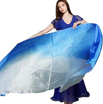 MISI CHAO Belly Dance Silk Veil, Belly Dance Costume, Veil, 100% Silk, Stage Costume, Accessories, Various Colors, Kimono Costume, Group Dance, Lessons, Dance Costume