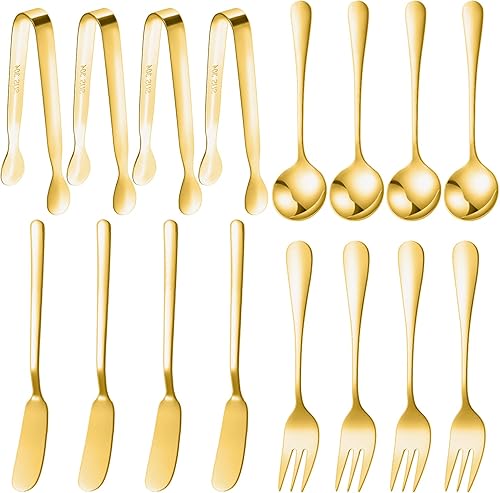 Mlurcu Juego de cuchillos esparcidores de mantequilla de queso, accesorios de charcutería, 16 piezas, utensilios de tabla de embutidos, cuchillos