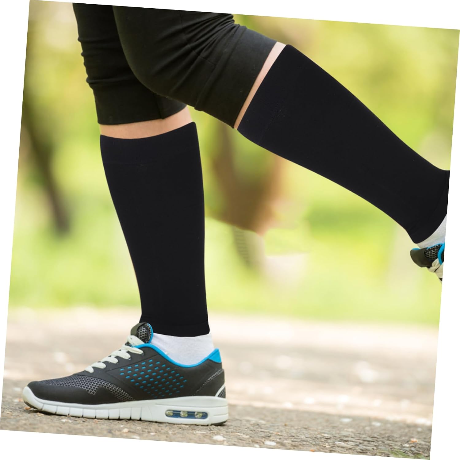 3pairs Compression Calf Sleeves for Shin Splint Support Footless Leg Wraps for Running Basketball and Cycling Breathable Elastic Support